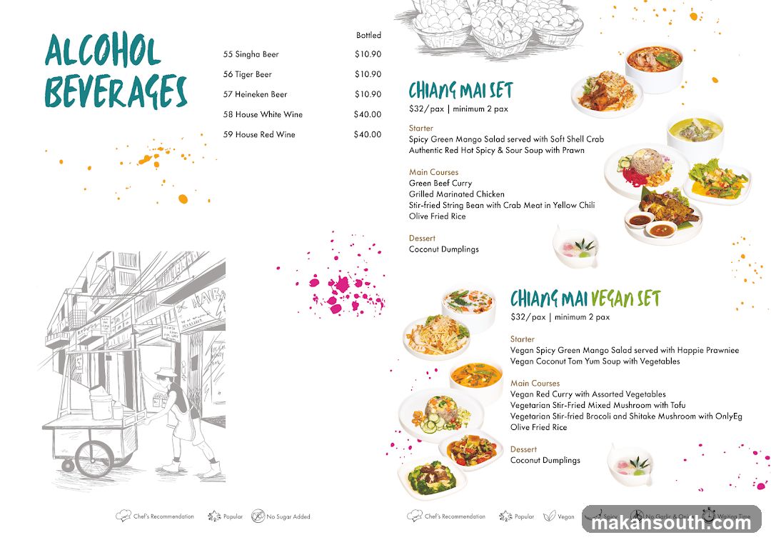 Alcohol Beverages and Set Menus