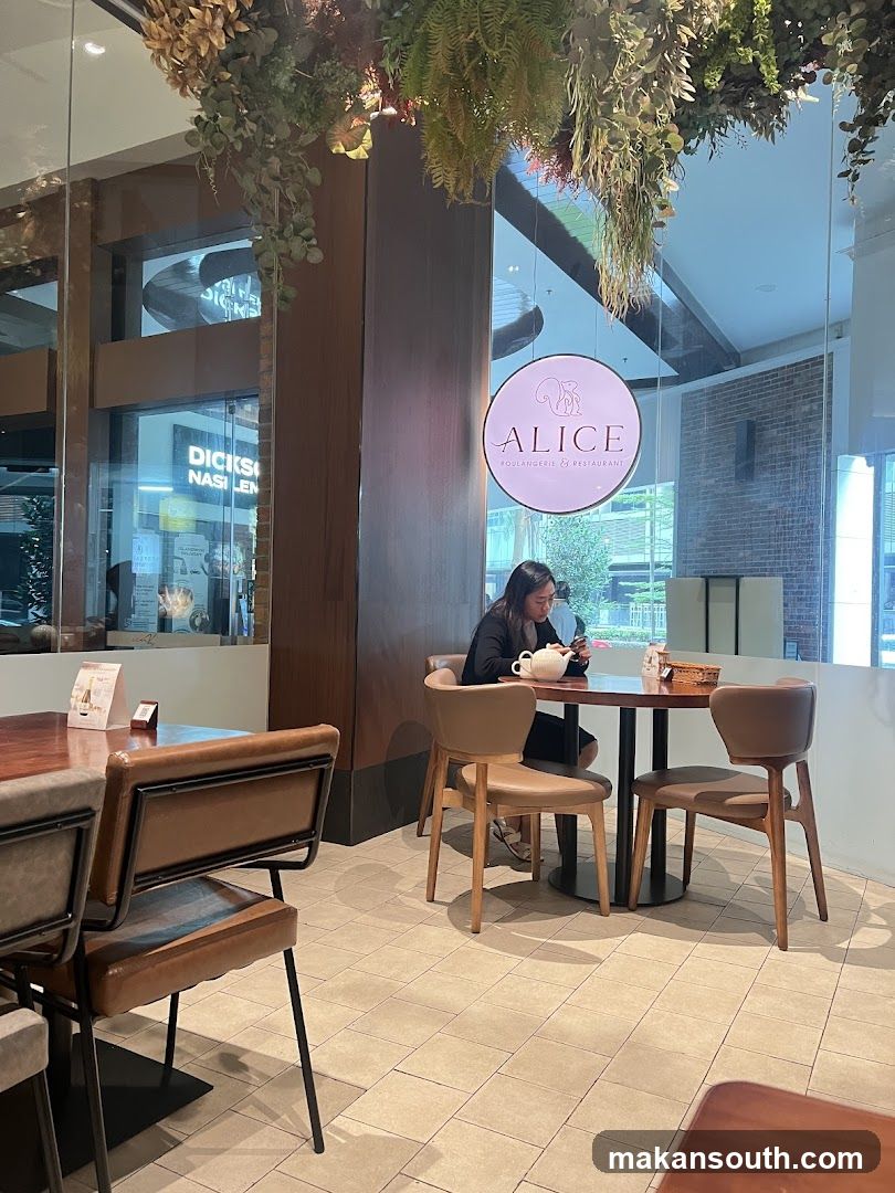 Cafe Interior with Seated Patron