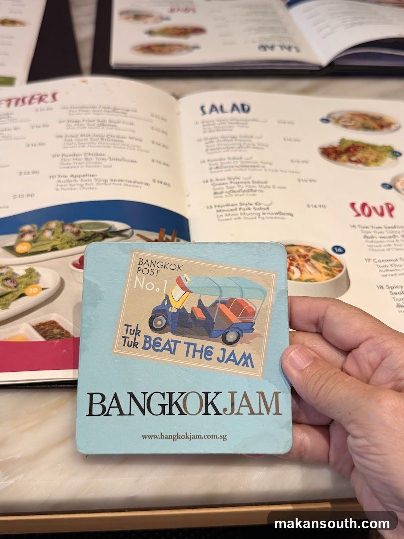 Bangkok Jam Coaster and Menu