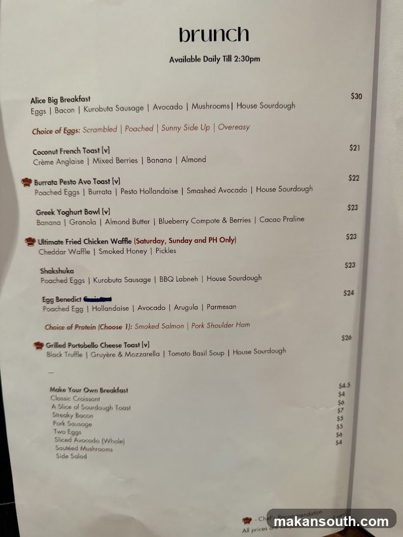 Brunch Menu