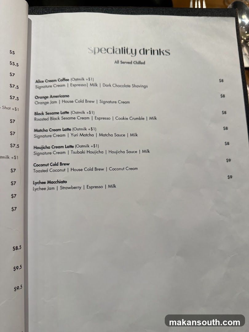 Speciality Drinks