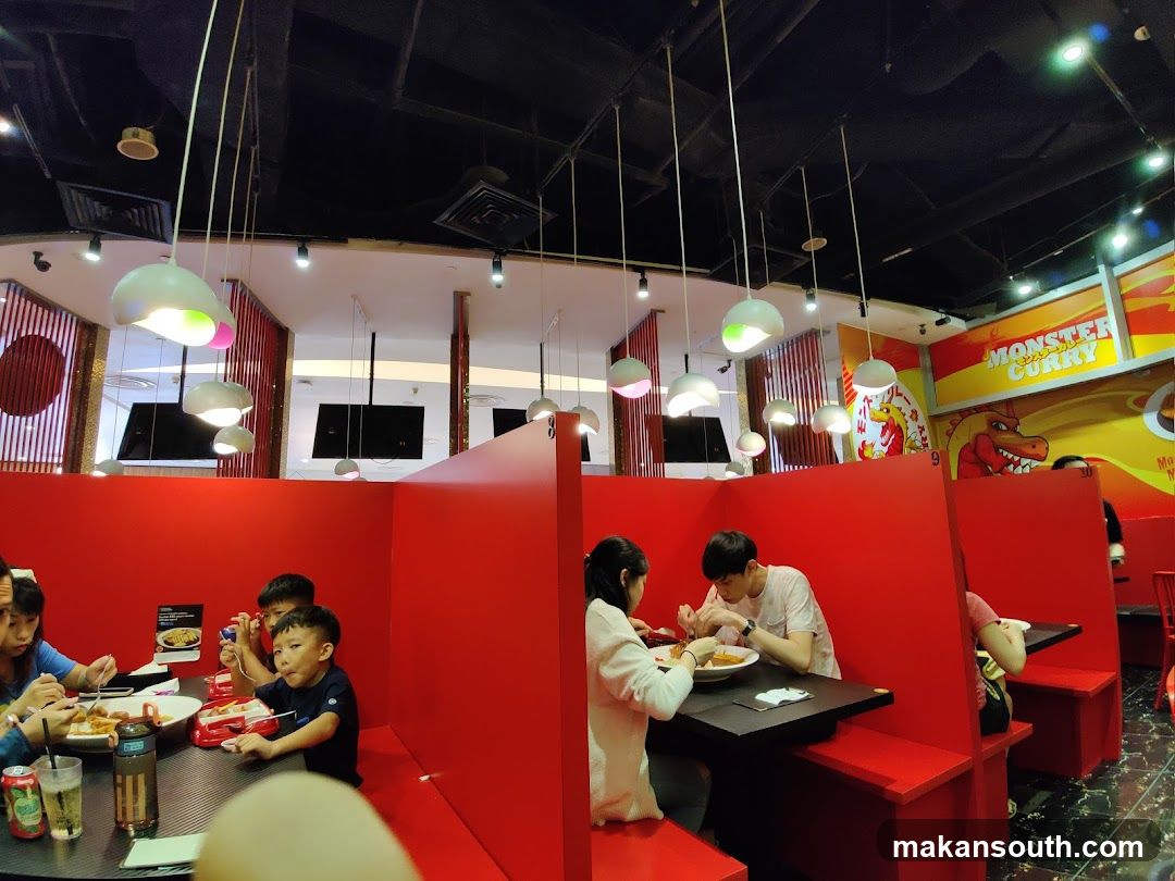 Restaurant Interior with Red Booths