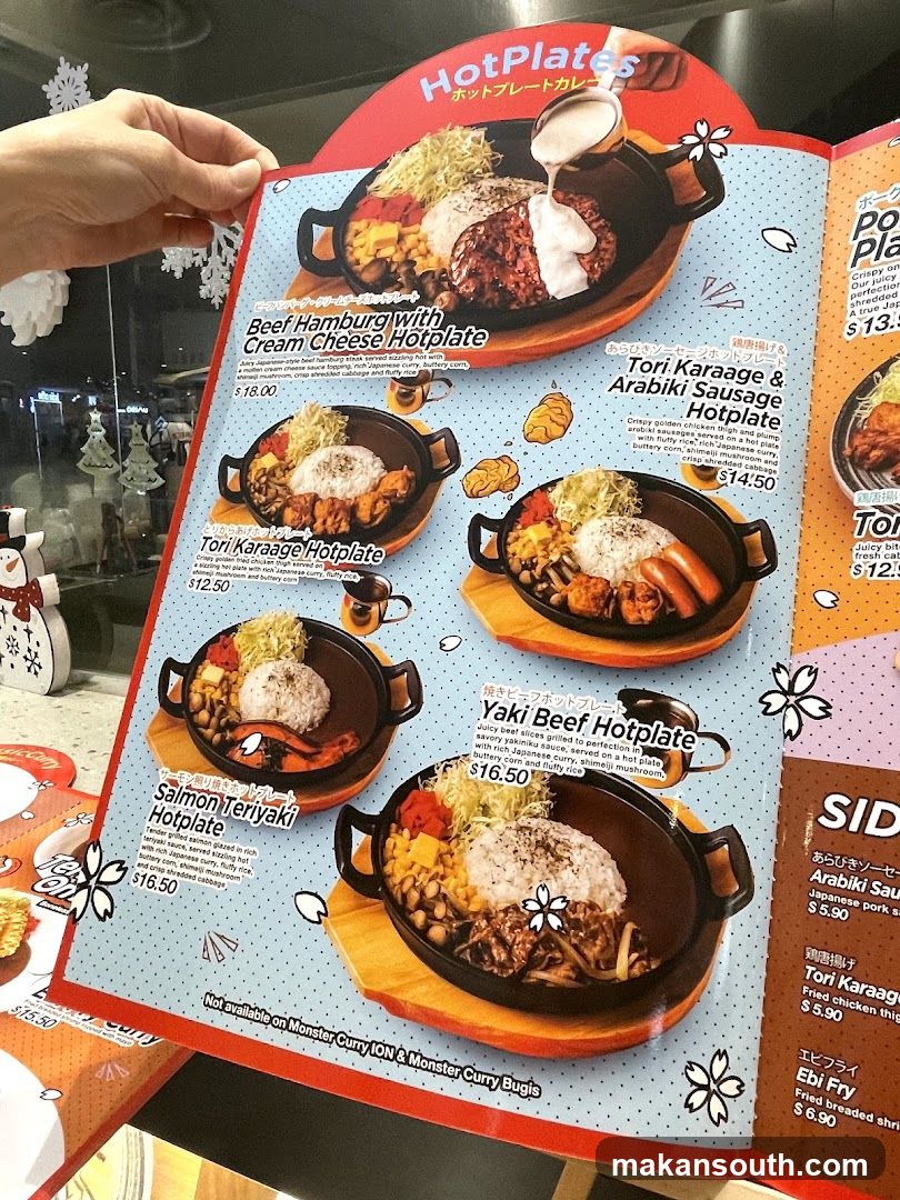 Hot Plates Menu