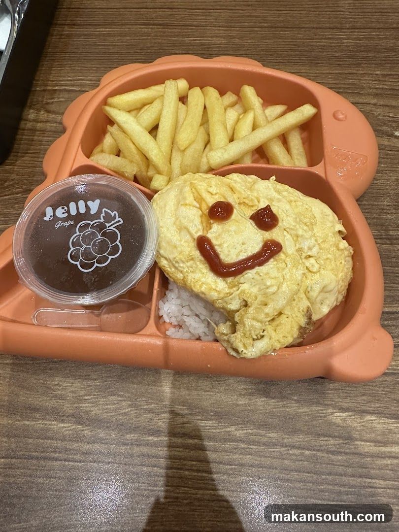 Omurice with Fries and Jelly