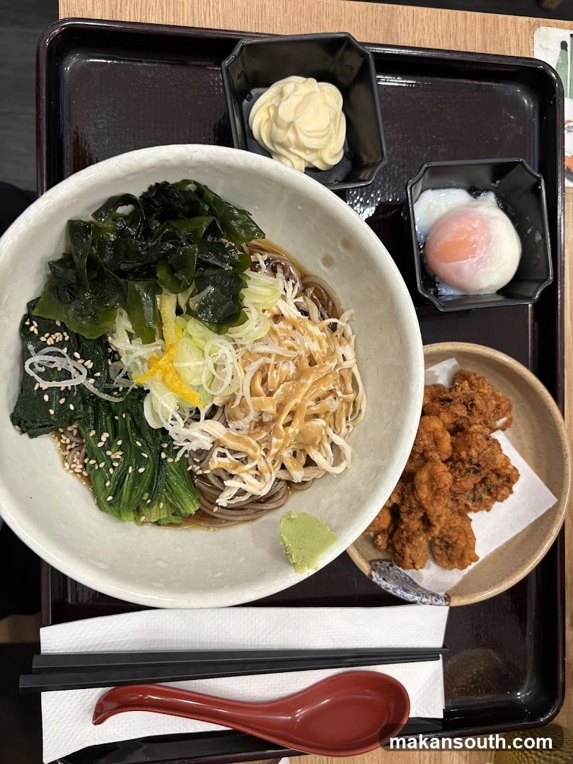 Soba Noodles with Toppings and Side Dishes