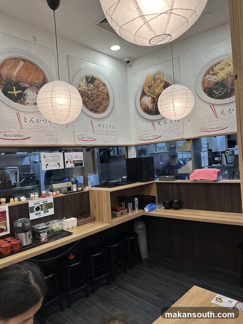 Restaurant Interior with Food Displays