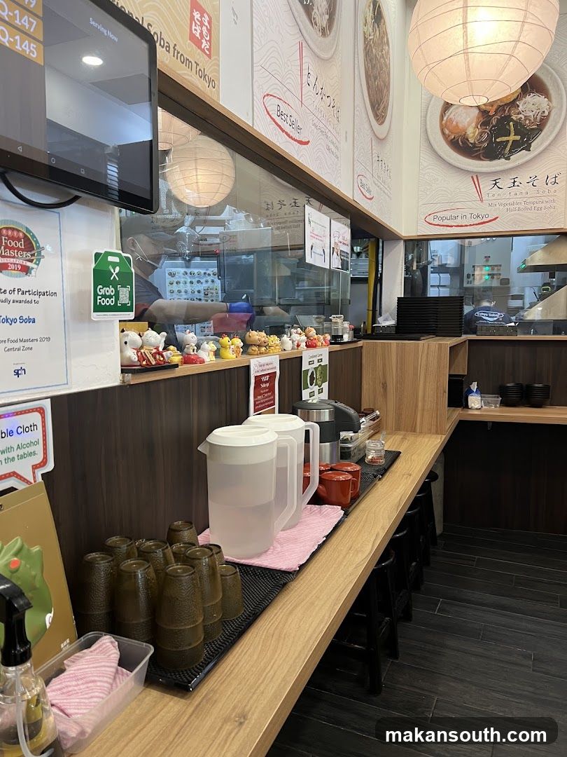 Restaurant Interior with Soba Display