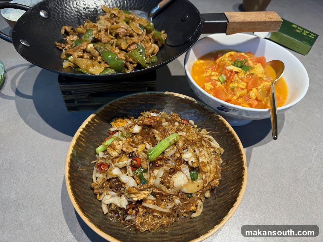 Three Dishes of Chinese Food
