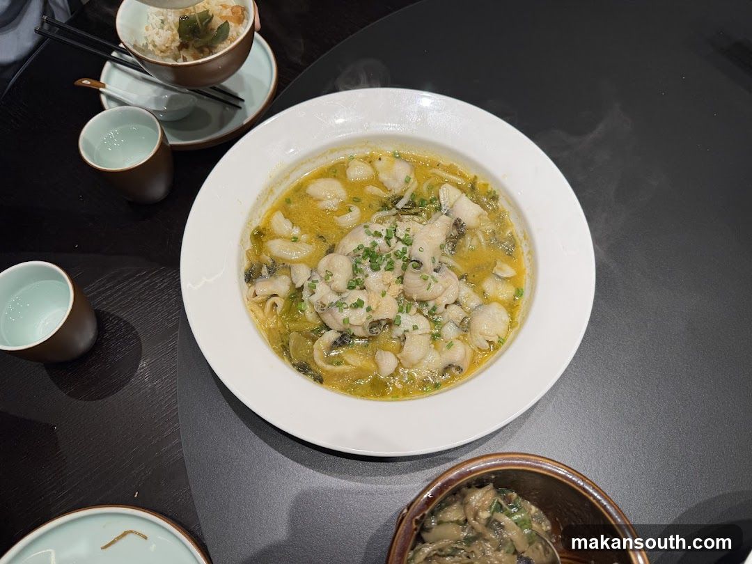Steamed Fish Dish with Rice and Tea