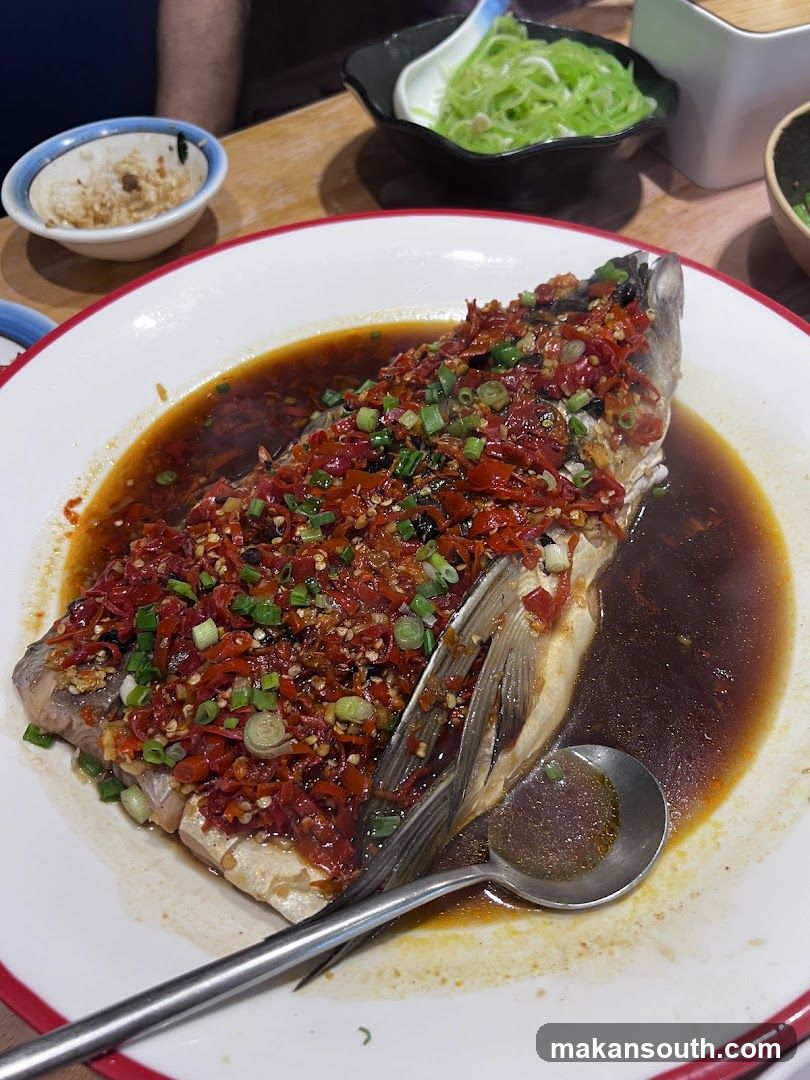 Steamed Fish with Chili and Scallions