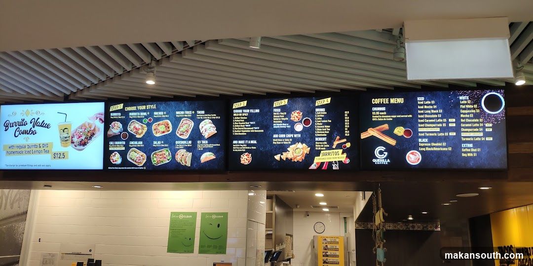 Burrito and Coffee Menu