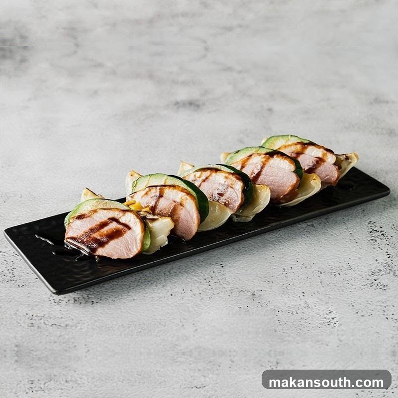 Sliced Duck Breast with Avocado and Sauce
