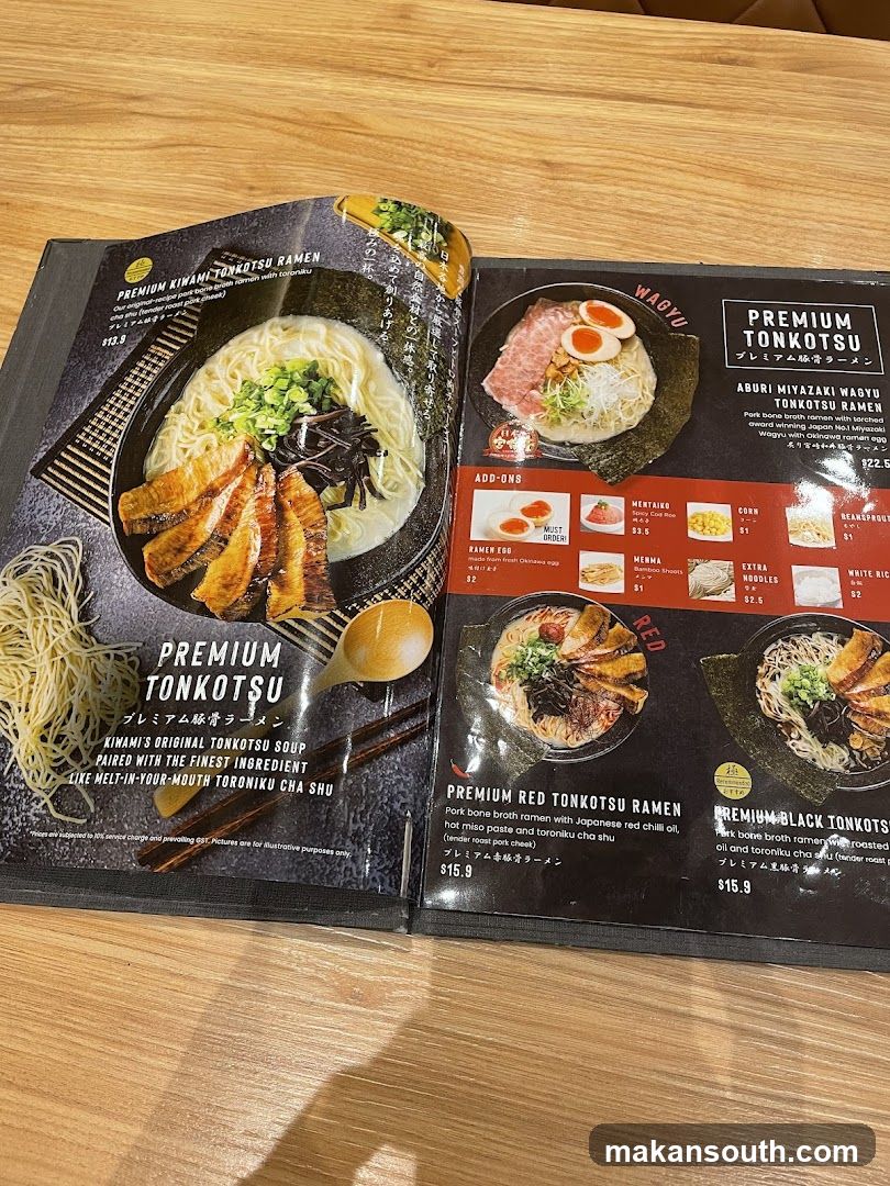 Ramen Menu