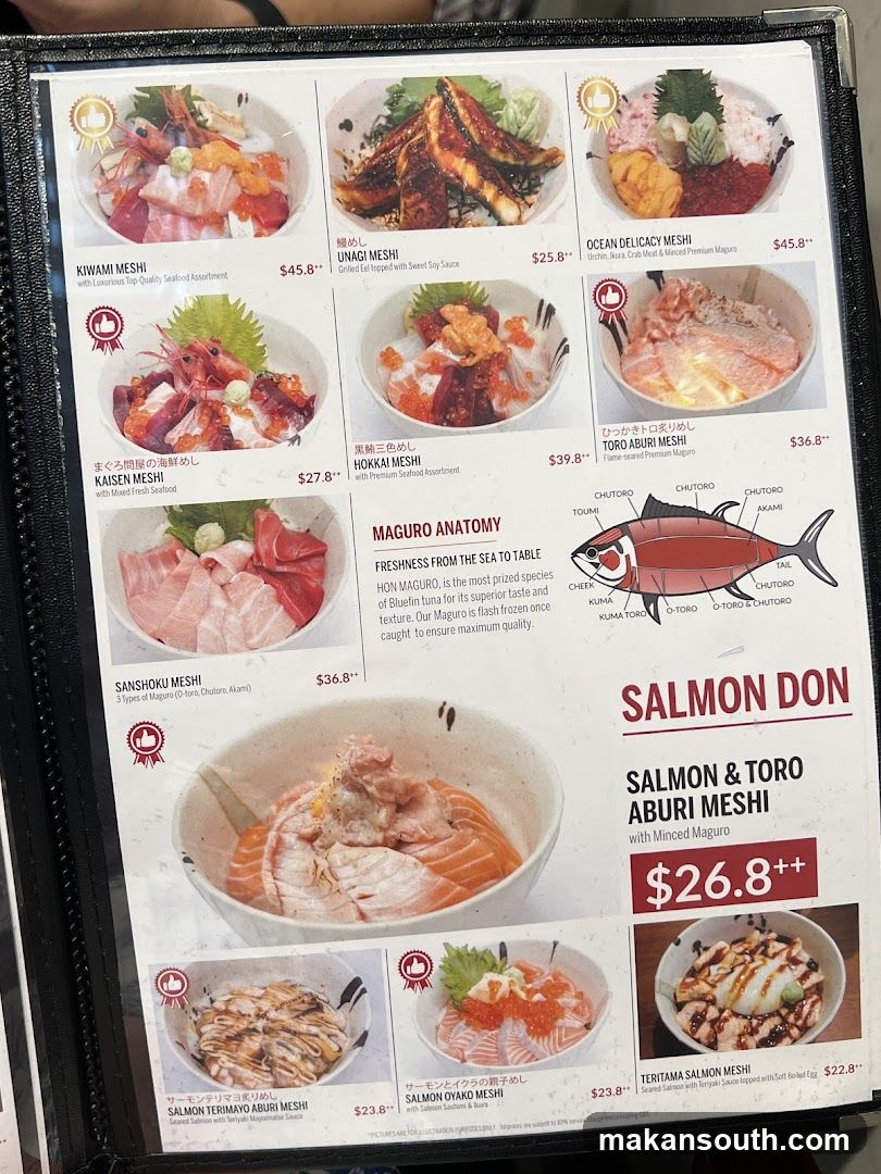 Salmon Don Menu