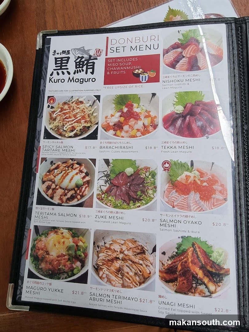 Kuro Maguro Donburi Set Menu