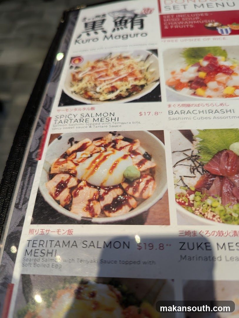 Kuro Maguro Menu