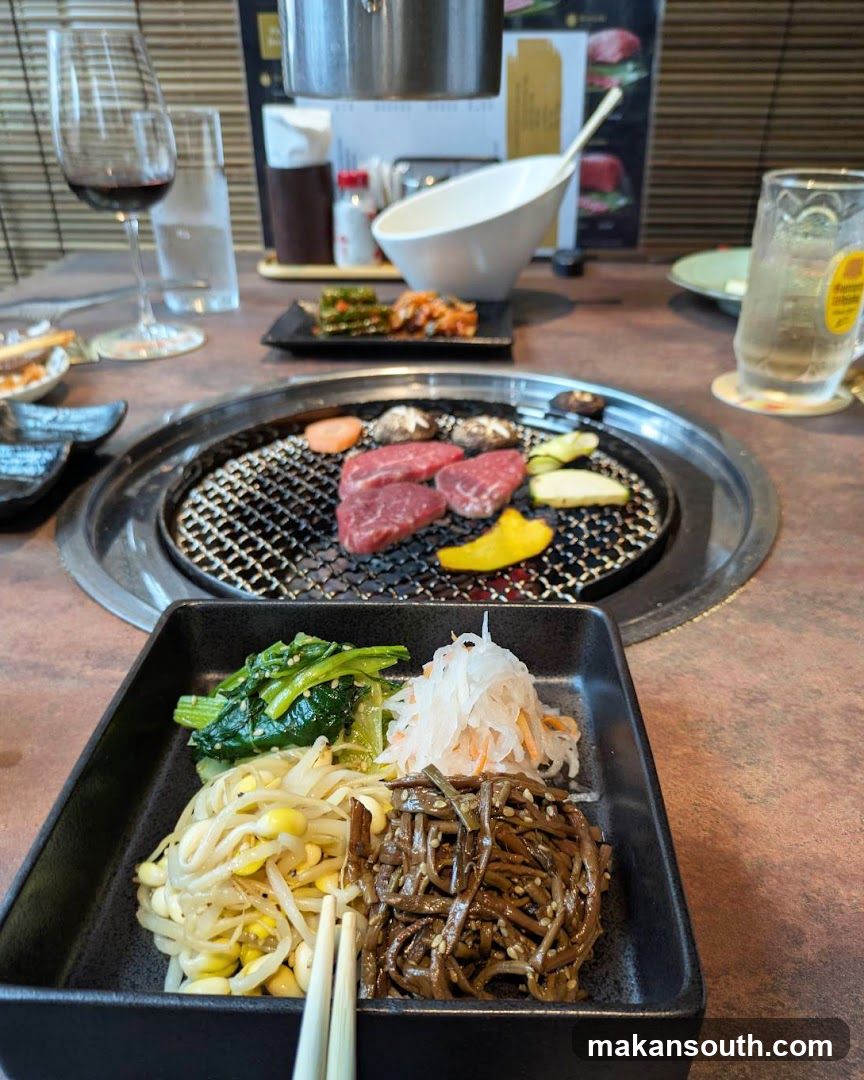 Yakiniku Grill with Side Dishes