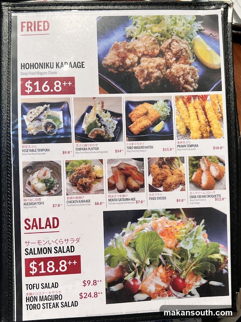 Fried and Salad Menu