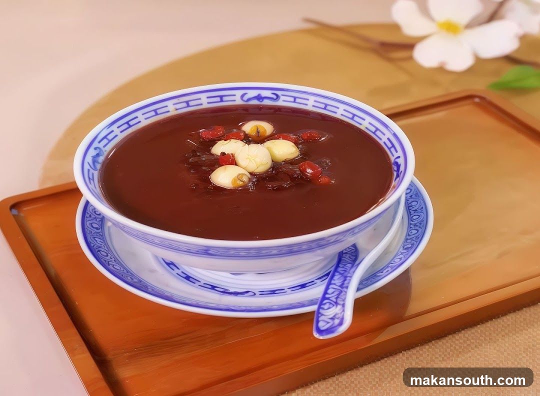 Red Bean Soup with Lotus Seeds and Goji Berries
