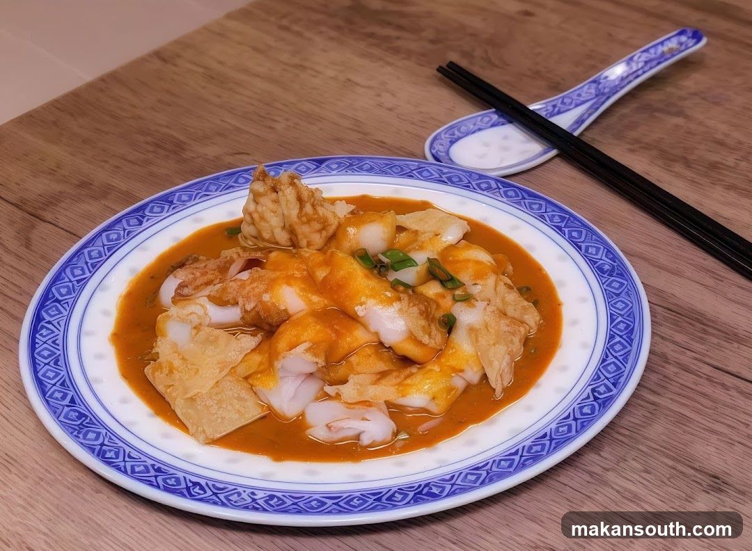 Chee Cheong Fun with Curry Sauce