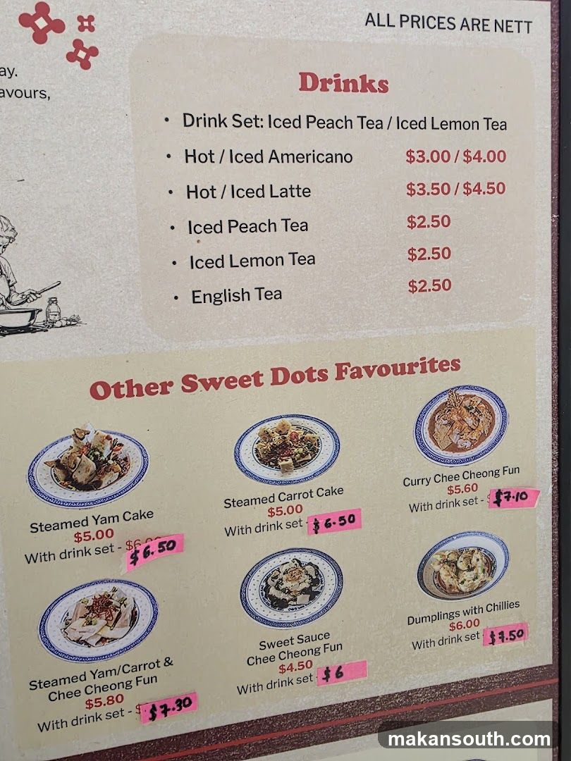 Drinks and Other Sweet Dots Favourites