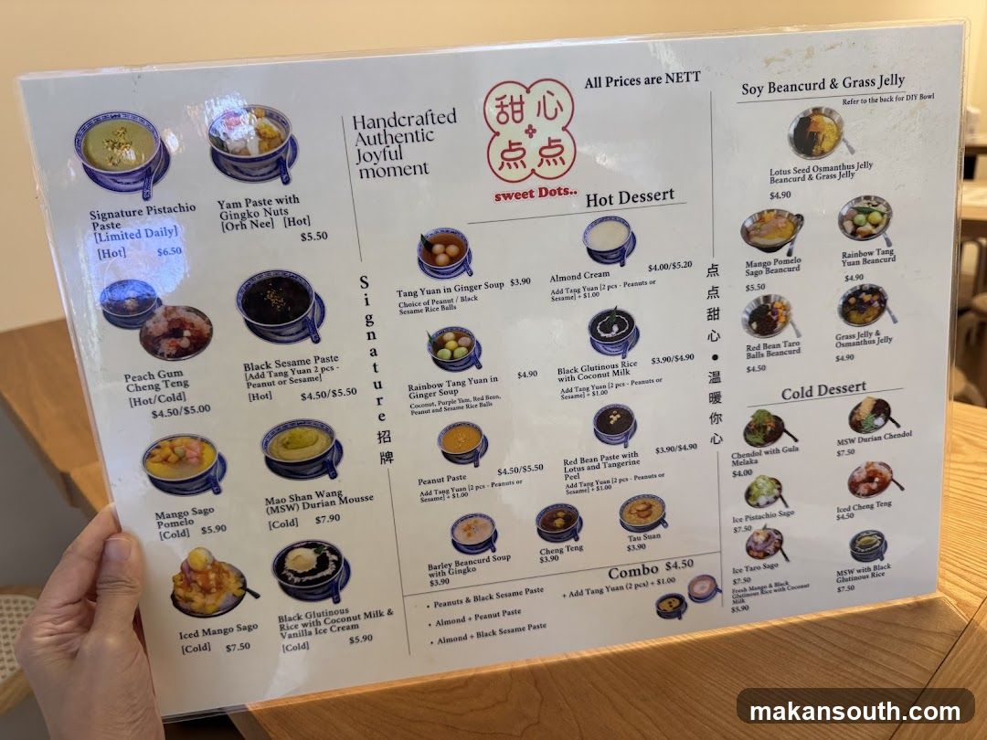 Sweet Dots Menu