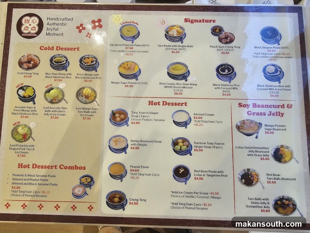 Sweet Dots Menu