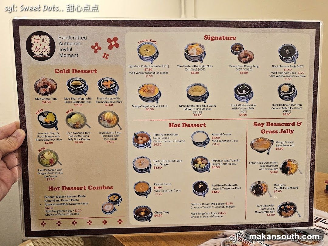 Sweet Dots Menu