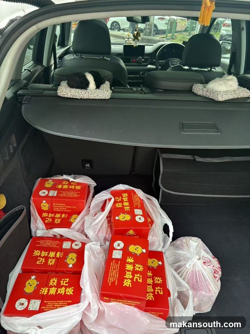 Food Delivery in Car Trunk