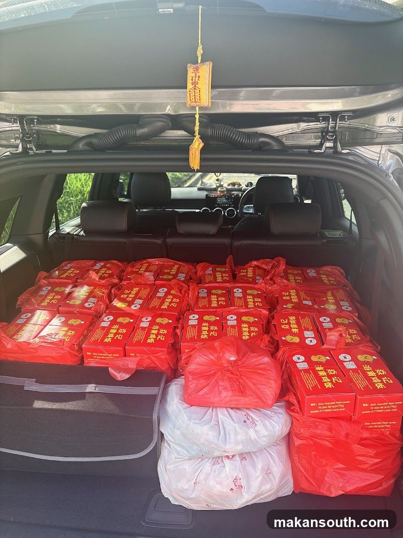 Food Packages in Car Trunk