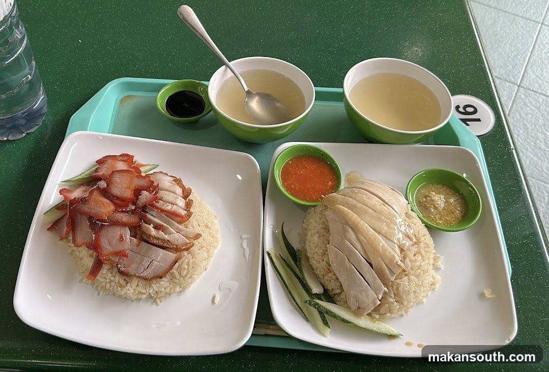 Hainanese Chicken Rice and Char Siew Rice