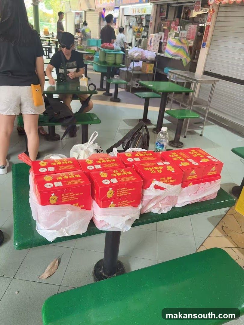 Food Boxes at a Hawker Centre