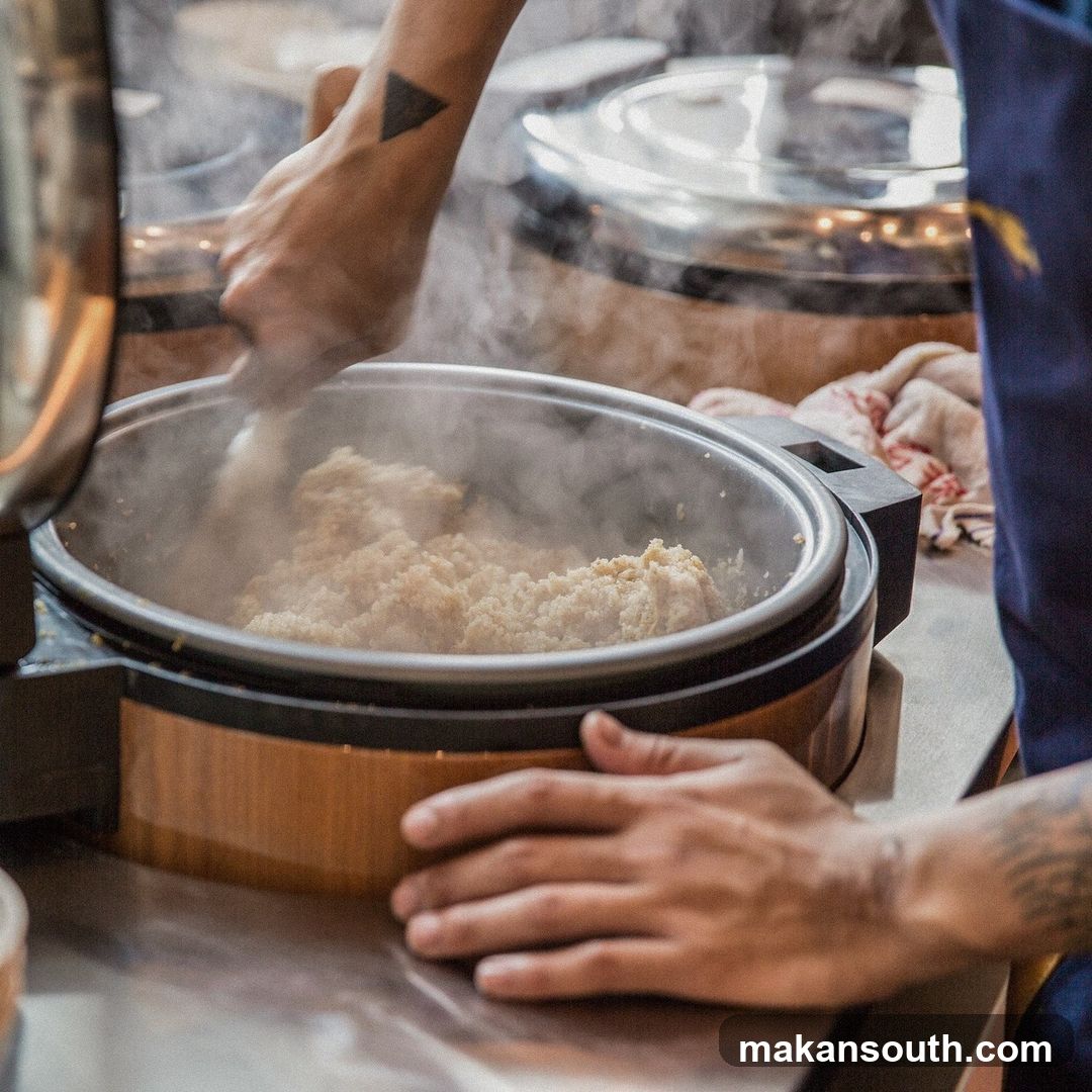 Steaming Rice