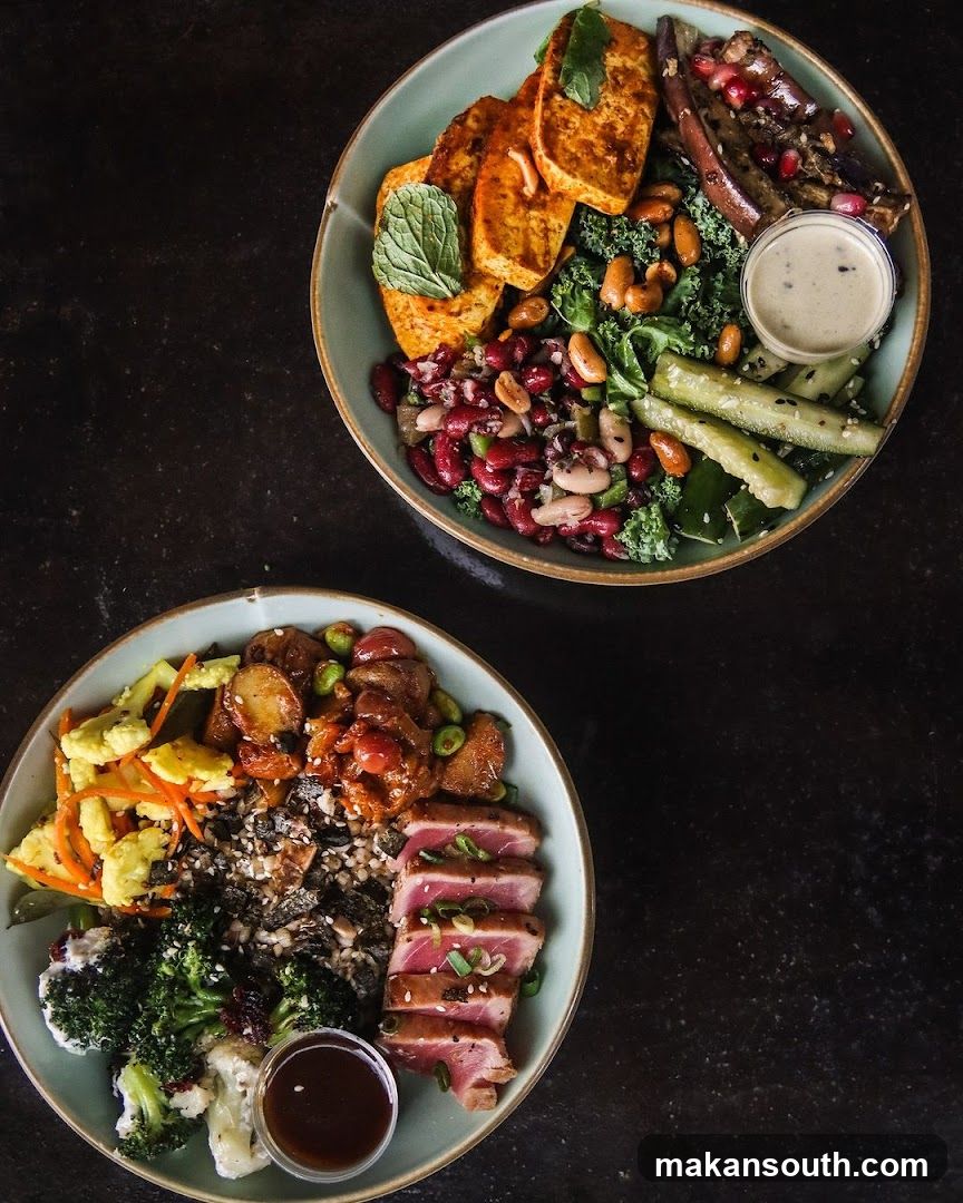 Two healthy bowls of food