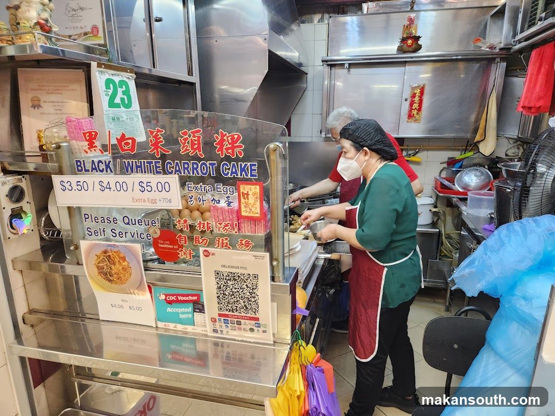 Black/White Carrot Cake Stall