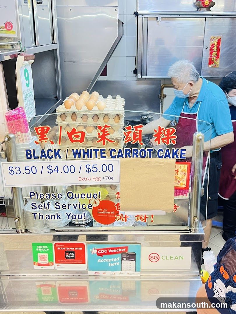 Black/White Carrot Cake Stall