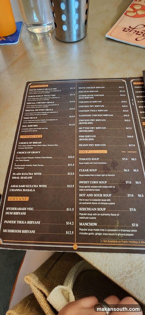 Bhojanam Menu