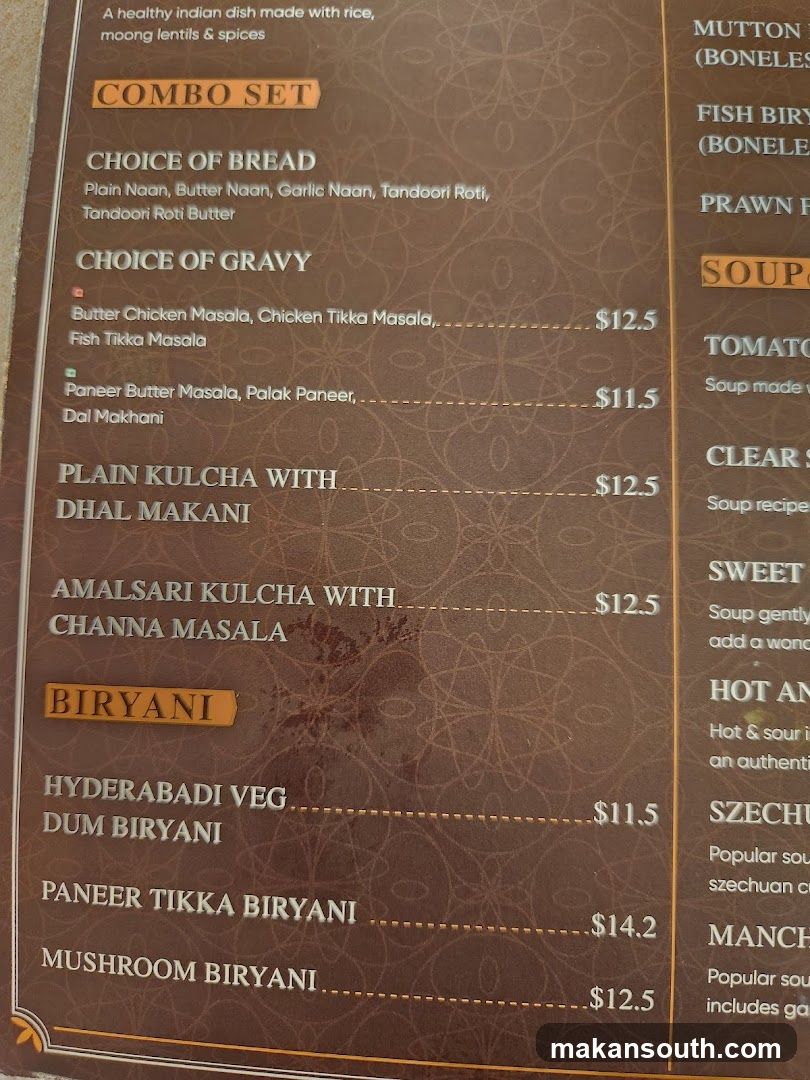 Indian Menu