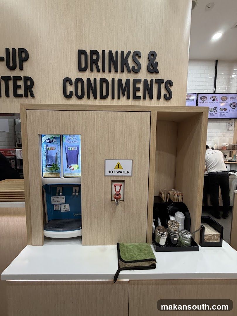 Drinks and Condiments Station