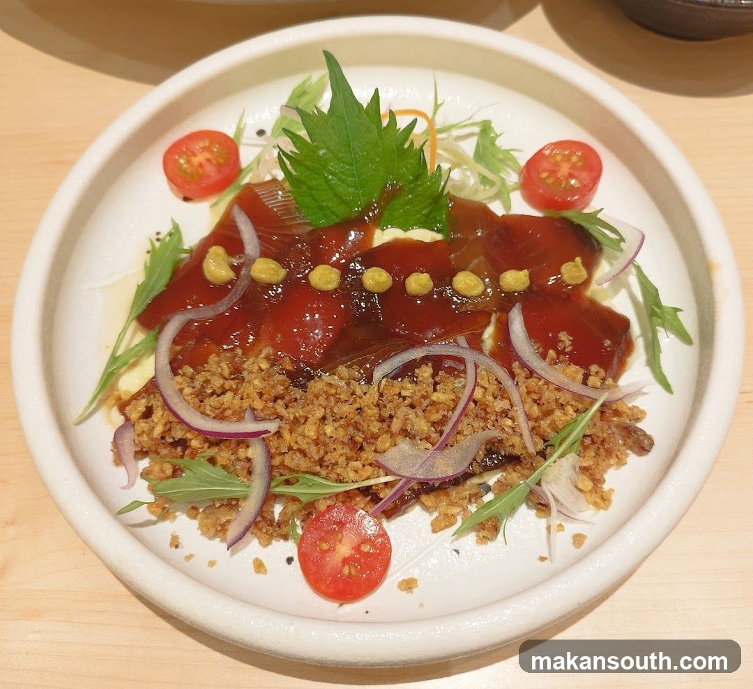 Tuna Sashimi with Crispy Bits