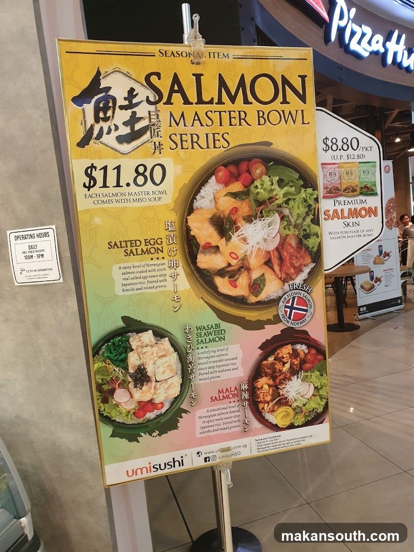 Salmon Master Bowl Series Menu