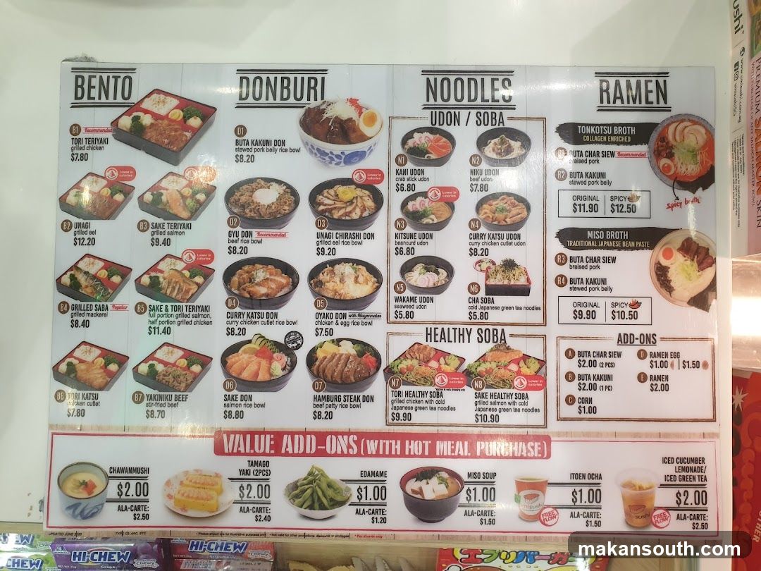 Japanese Food Menu