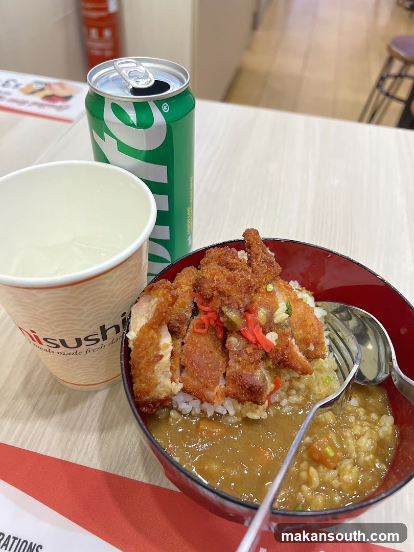 Chicken Katsu Curry with Drink
