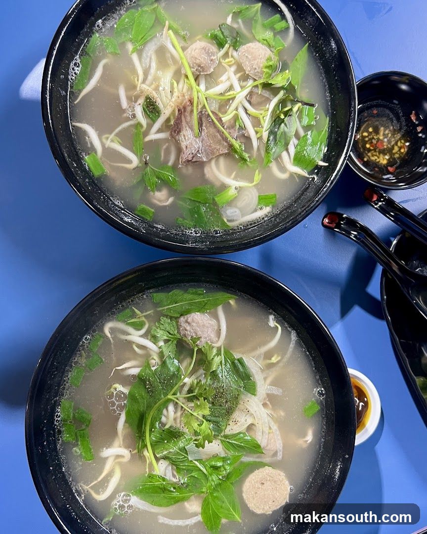 Two bowls of pho