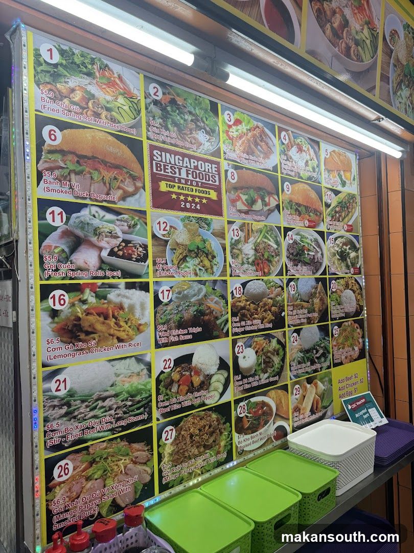 Singapore Best Foods Menu