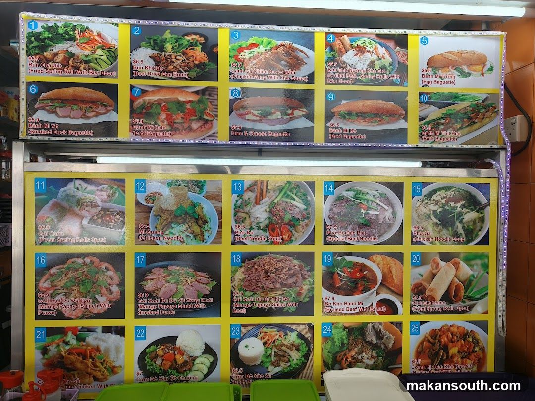 Vietnamese Menu