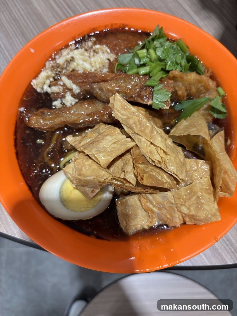 Noodle Dish with Egg and Tofu Skin