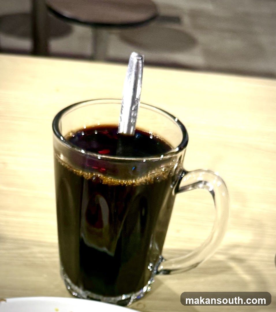 Coffee in a glass mug