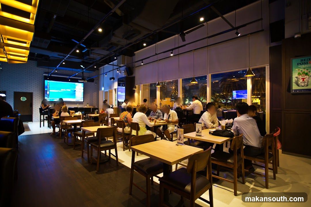 Restaurant Interior with Patrons