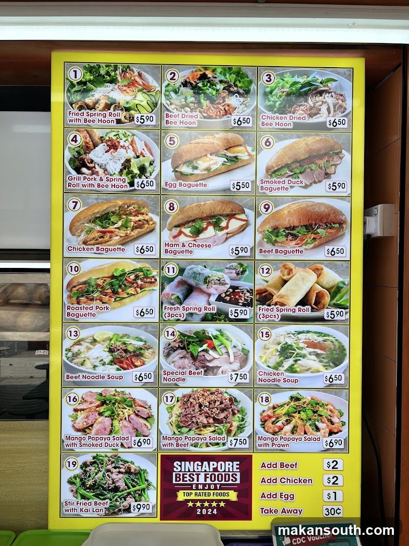 Singapore Best Foods Menu